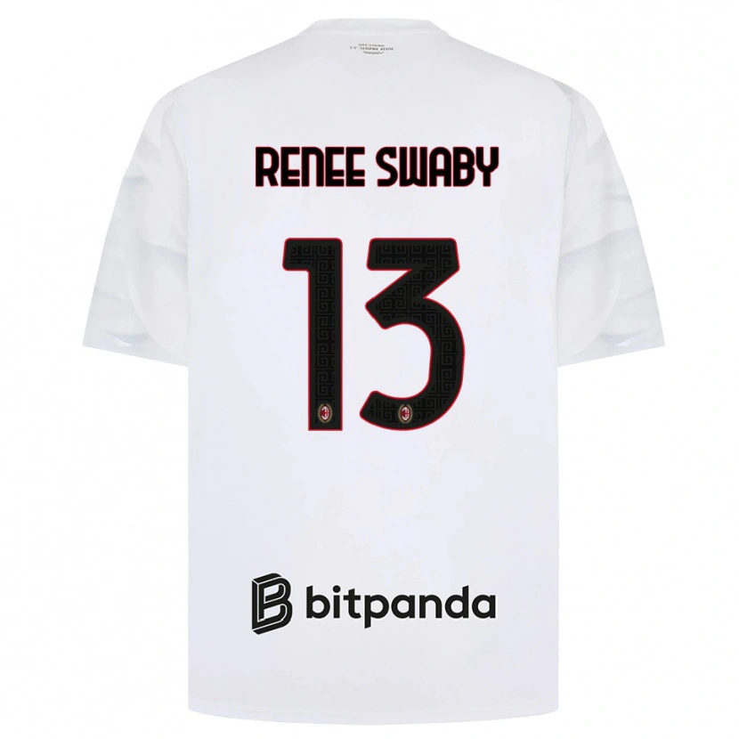 Danxen Kinder Allyson Renee Swaby #13 Weiß Rot Schwarz Auswärtstrikot Trikot 2026/27 T-Shirt Österreich
