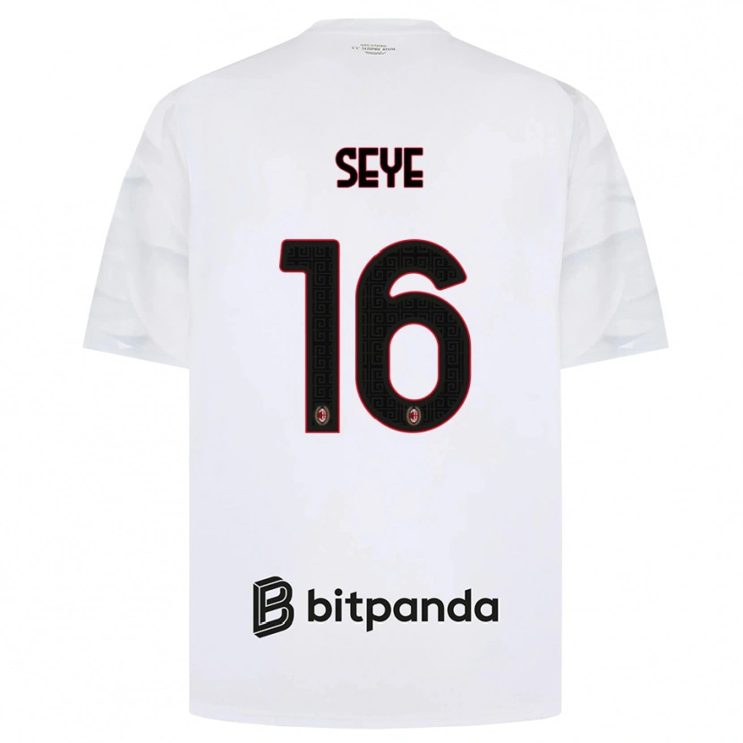 Danxen Kinder Abdou Seye #16 Weiß Rot Schwarz Auswärtstrikot Trikot 2026/27 T-Shirt Österreich