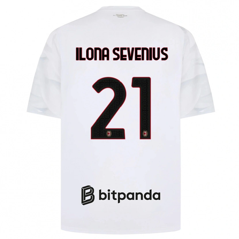 Danxen Kinder Oona Ilona Sevenius #21 Weiß Rot Schwarz Auswärtstrikot Trikot 2026/27 T-Shirt Österreich