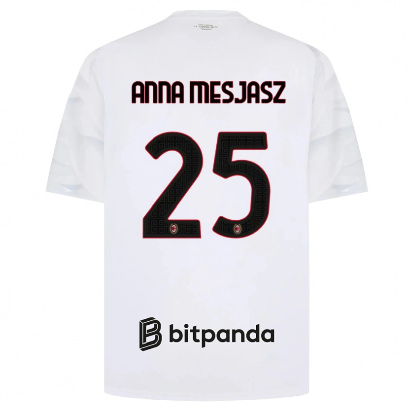 Danxen Kinder Małgorzata Anna Mesjasz #25 Weiß Rot Schwarz Auswärtstrikot Trikot 2026/27 T-Shirt Österreich