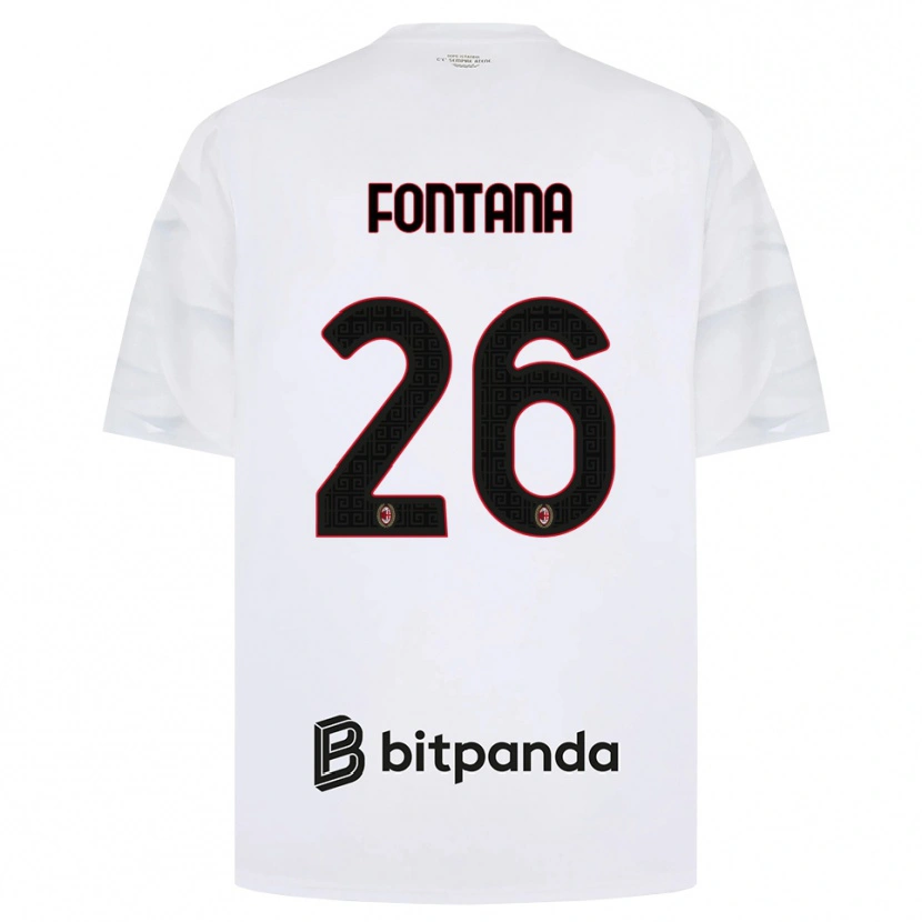Danxen Kinder Francesco Fontana #26 Weiß Rot Schwarz Auswärtstrikot Trikot 2026/27 T-Shirt Österreich