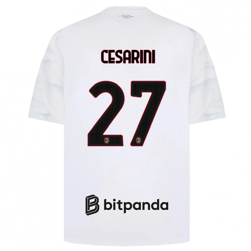 Danxen Kinder Erin Maria Patrizia Cesarini #27 Weiß Rot Schwarz Auswärtstrikot Trikot 2026/27 T-Shirt Österreich