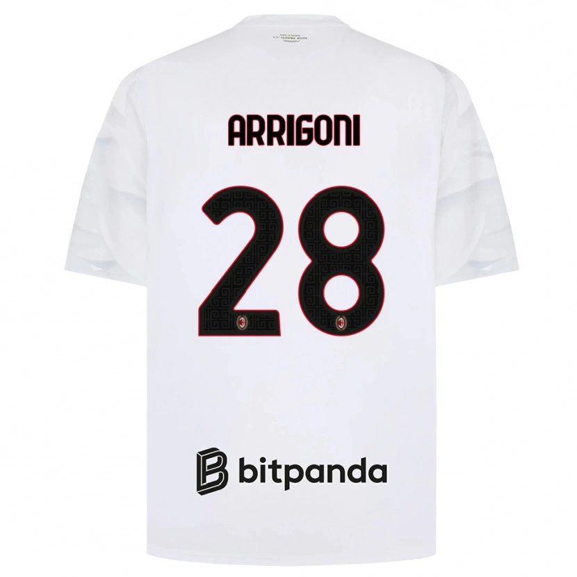Danxen Kinder Giorgia Arrigoni #28 Weiß Rot Schwarz Auswärtstrikot Trikot 2026/27 T-Shirt Österreich