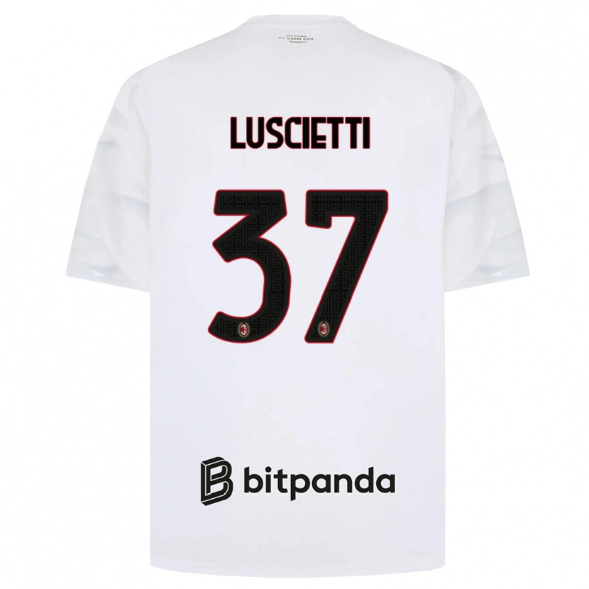 Danxen Kinder Abebe Luscietti #37 Weiß Rot Schwarz Auswärtstrikot Trikot 2026/27 T-Shirt Österreich