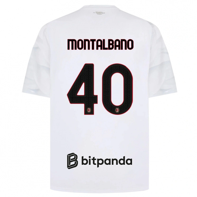 Danxen Kinder Nicolo Montalbano #40 Weiß Rot Schwarz Auswärtstrikot Trikot 2026/27 T-Shirt Österreich