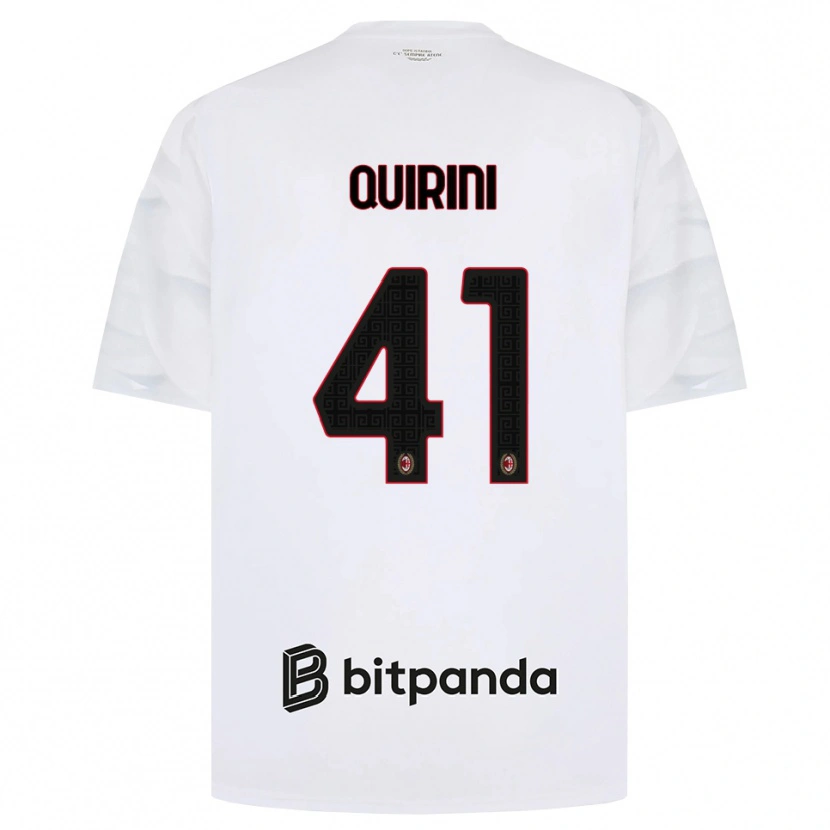 Danxen Kinder Ettore Quirini #41 Weiß Rot Schwarz Auswärtstrikot Trikot 2026/27 T-Shirt Österreich