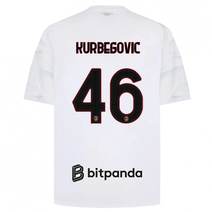 Danxen Kinder Dino Kurbegovic #46 Weiß Rot Schwarz Auswärtstrikot Trikot 2026/27 T-Shirt Österreich