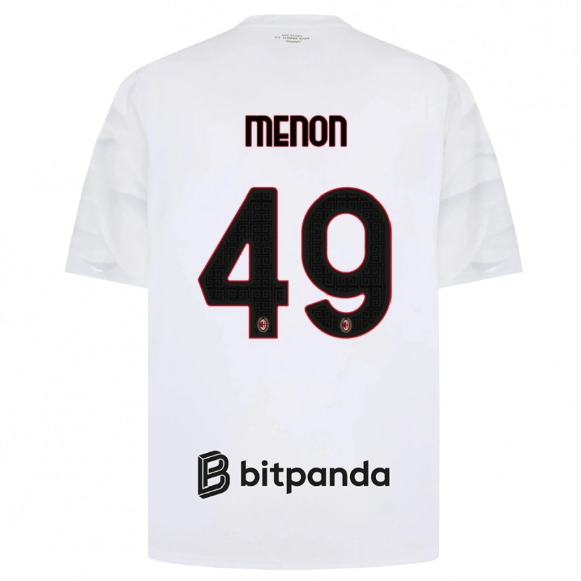Danxen Kinder Luca Menon #49 Weiß Rot Schwarz Auswärtstrikot Trikot 2026/27 T-Shirt Österreich