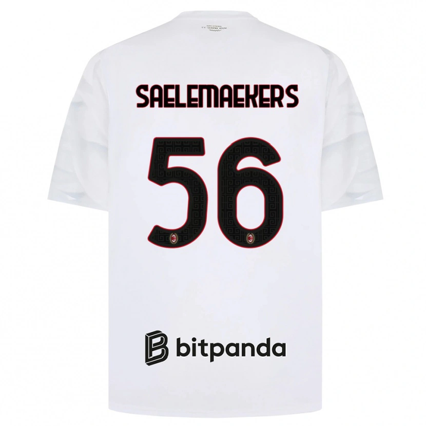 Danxen Kinder Alexis Saelemaekers #56 Weiß Rot Schwarz Auswärtstrikot Trikot 2026/27 T-Shirt Österreich
