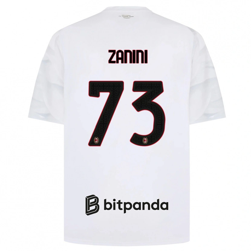 Danxen Kinder Paola Zanini #73 Weiß Rot Schwarz Auswärtstrikot Trikot 2026/27 T-Shirt Österreich