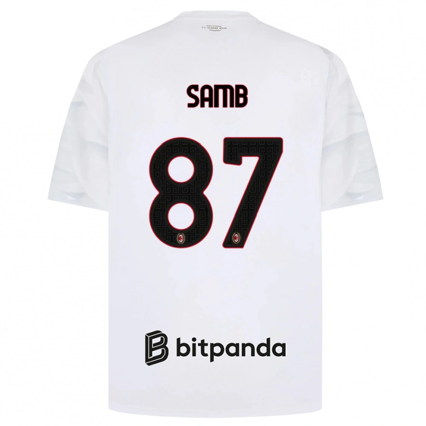 Danxen Kinder Ablaye Samb #87 Weiß Rot Schwarz Auswärtstrikot Trikot 2026/27 T-Shirt Österreich
