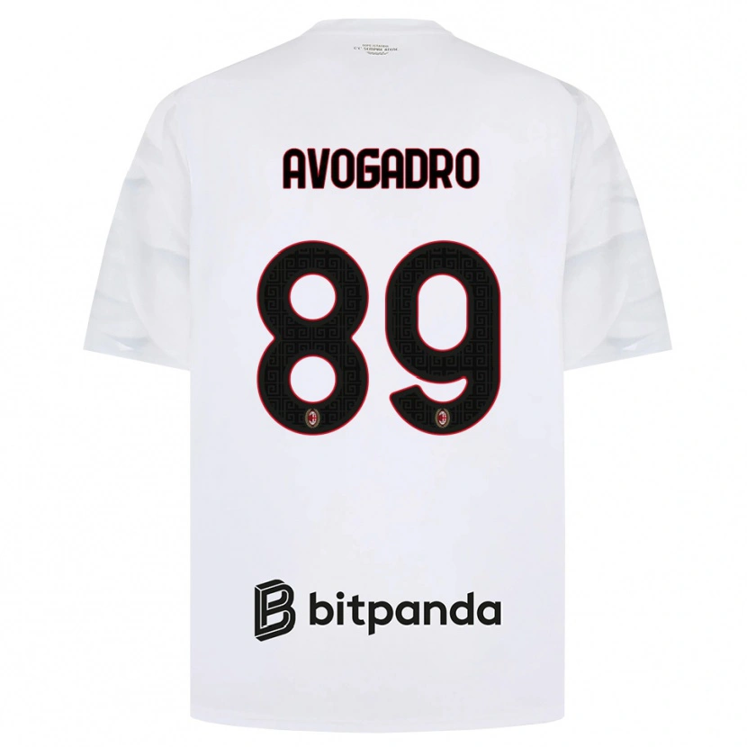 Danxen Kinder Pietro Avogadro #89 Weiß Rot Schwarz Auswärtstrikot Trikot 2026/27 T-Shirt Österreich