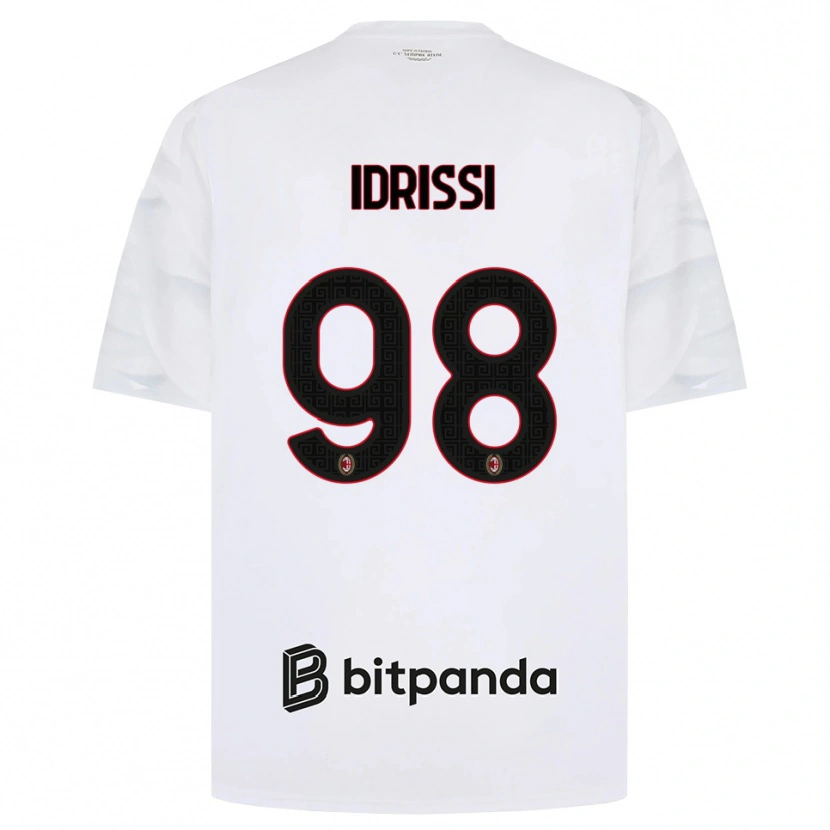 Danxen Kinder Yahya Idrissi #98 Weiß Rot Schwarz Auswärtstrikot Trikot 2026/27 T-Shirt Österreich