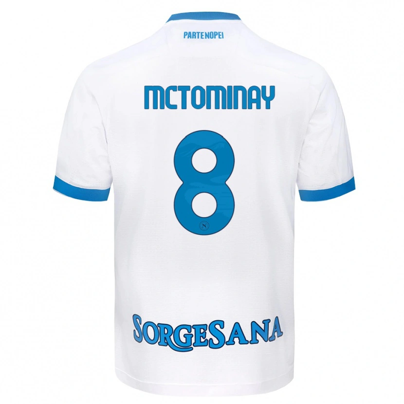 Danxen Kinder Scott Mctominay #8 Weiß Hellblau Auswärtstrikot Trikot 2026/27 T-Shirt Österreich