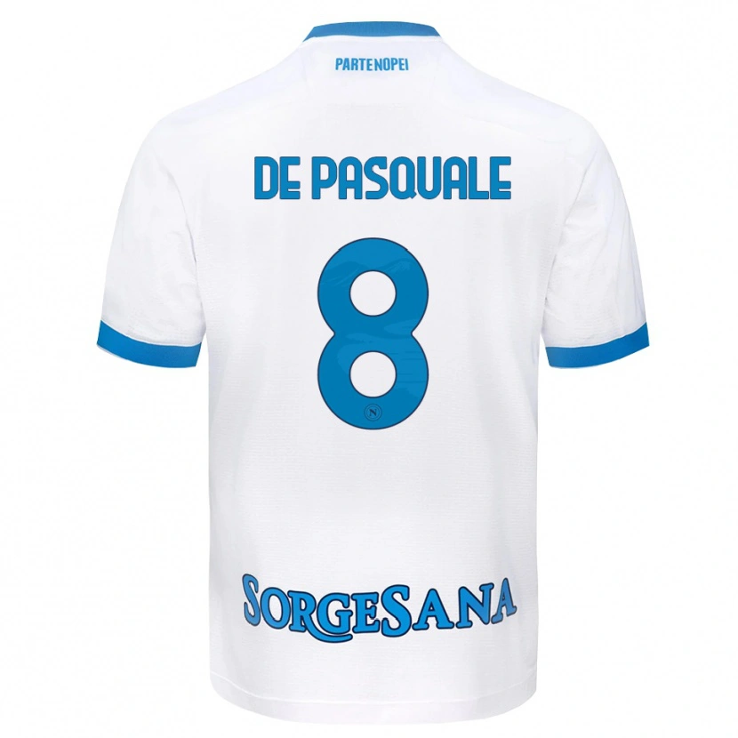 Danxen Kinder Dylan De Pasquale #8 Weiß Hellblau Auswärtstrikot Trikot 2026/27 T-Shirt Österreich