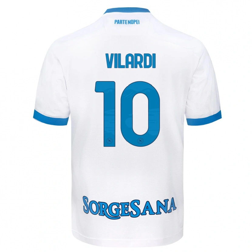 Danxen Kinder Mario Vilardi #10 Weiß Hellblau Auswärtstrikot Trikot 2026/27 T-Shirt Österreich