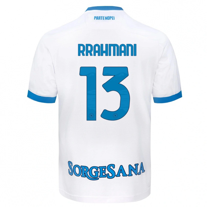 Danxen Kinder Amir Rrahmani #13 Weiß Hellblau Auswärtstrikot Trikot 2026/27 T-Shirt Österreich