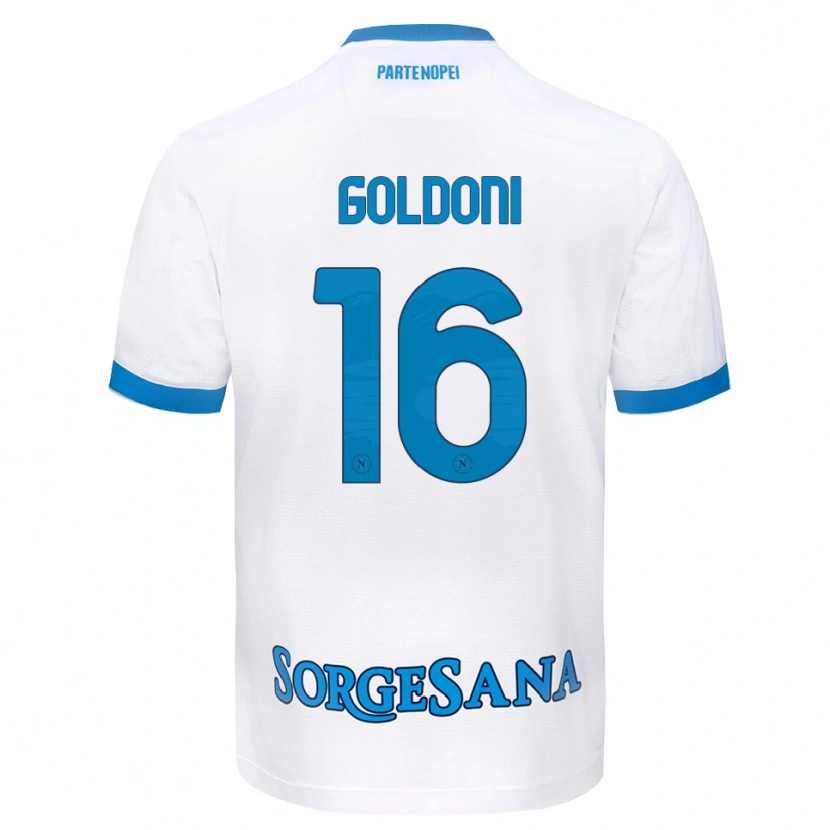 Danxen Kinder Eleonora Goldoni #16 Weiß Hellblau Auswärtstrikot Trikot 2026/27 T-Shirt Österreich