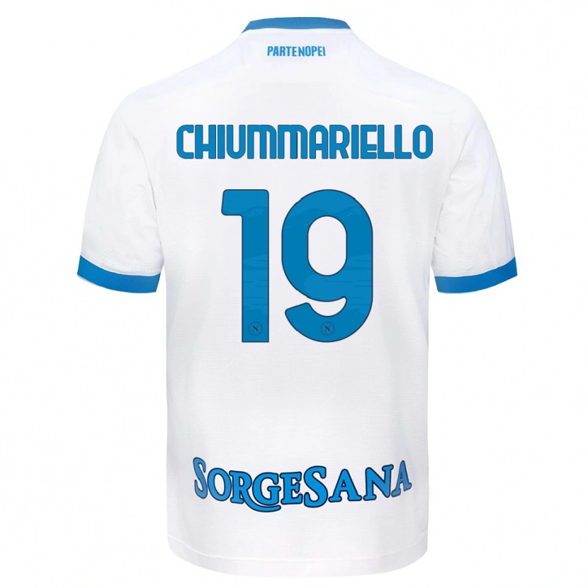 Danxen Kinder Andrea Chiummariello #19 Weiß Hellblau Auswärtstrikot Trikot 2026/27 T-Shirt Österreich