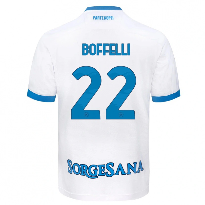 Danxen Kinder Valerio Boffelli #22 Weiß Hellblau Auswärtstrikot Trikot 2026/27 T-Shirt Österreich
