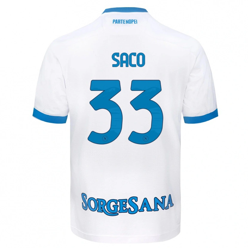 Danxen Kinder Coli Saco #33 Weiß Hellblau Auswärtstrikot Trikot 2026/27 T-Shirt Österreich