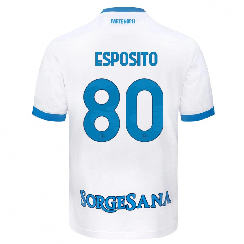 Danxen Kinder Luigi Esposito #80 Weiß Hellblau Auswärtstrikot Trikot 2026/27 T-Shirt Österreich