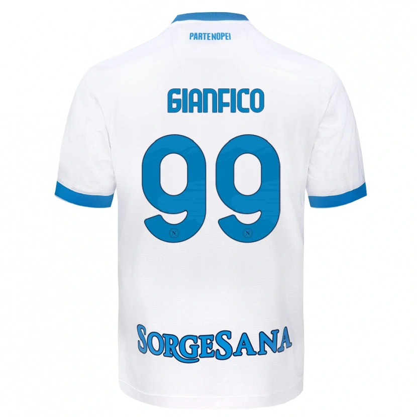 Danxen Kinder Maria Morena Gianfico #99 Weiß Hellblau Auswärtstrikot Trikot 2026/27 T-Shirt Österreich