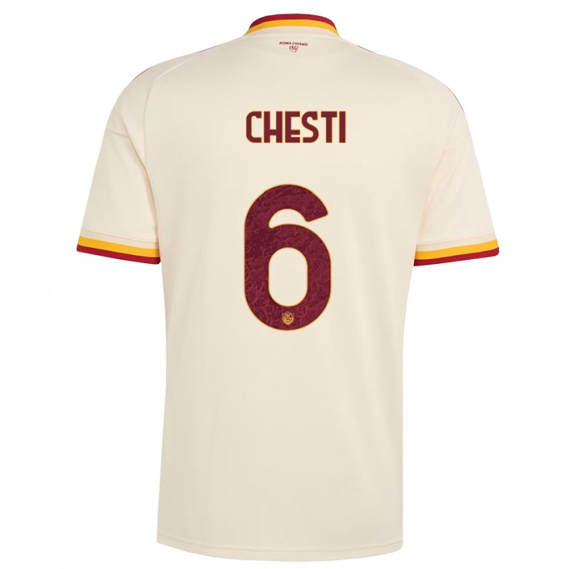 Danxen Kinder Francesco Chesti #6 Champagner Rot Gelb Auswärtstrikot Trikot 2026/27 T-Shirt Österreich