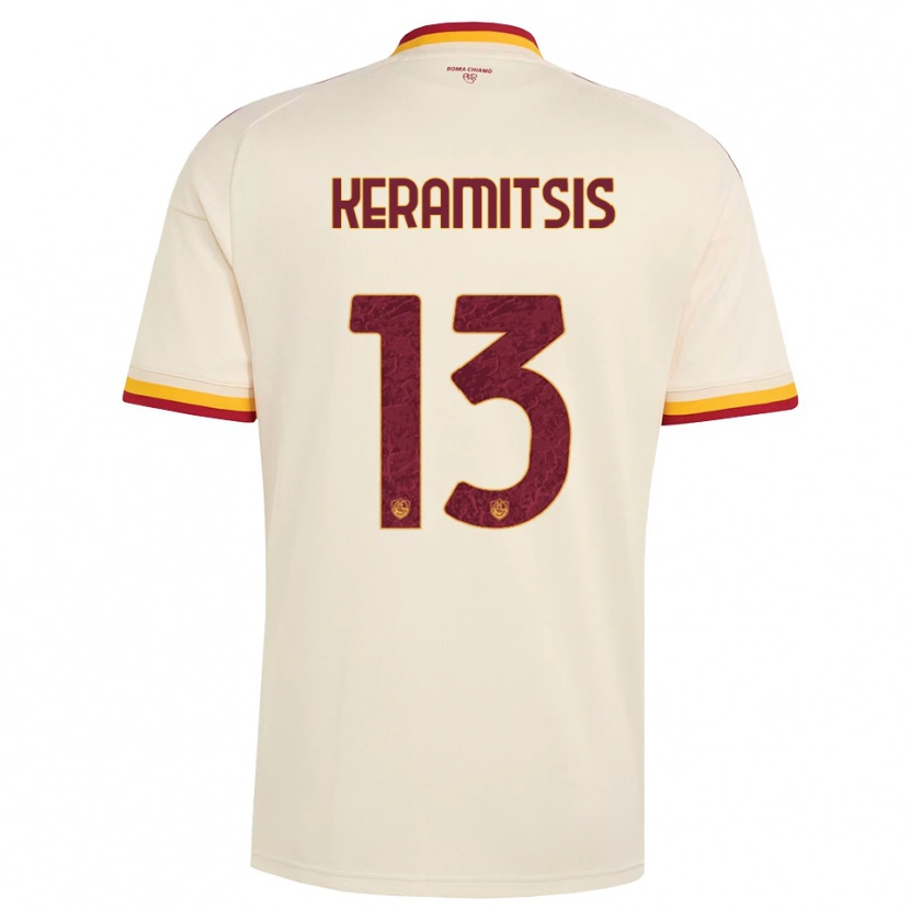 Danxen Kinder Dimitrios Keramitsis #13 Champagner Rot Gelb Auswärtstrikot Trikot 2026/27 T-Shirt Österreich