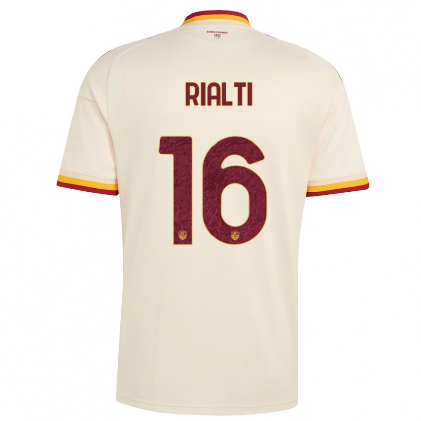 Danxen Kinder Daniele Rialti #16 Champagner Rot Gelb Auswärtstrikot Trikot 2026/27 T-Shirt Österreich