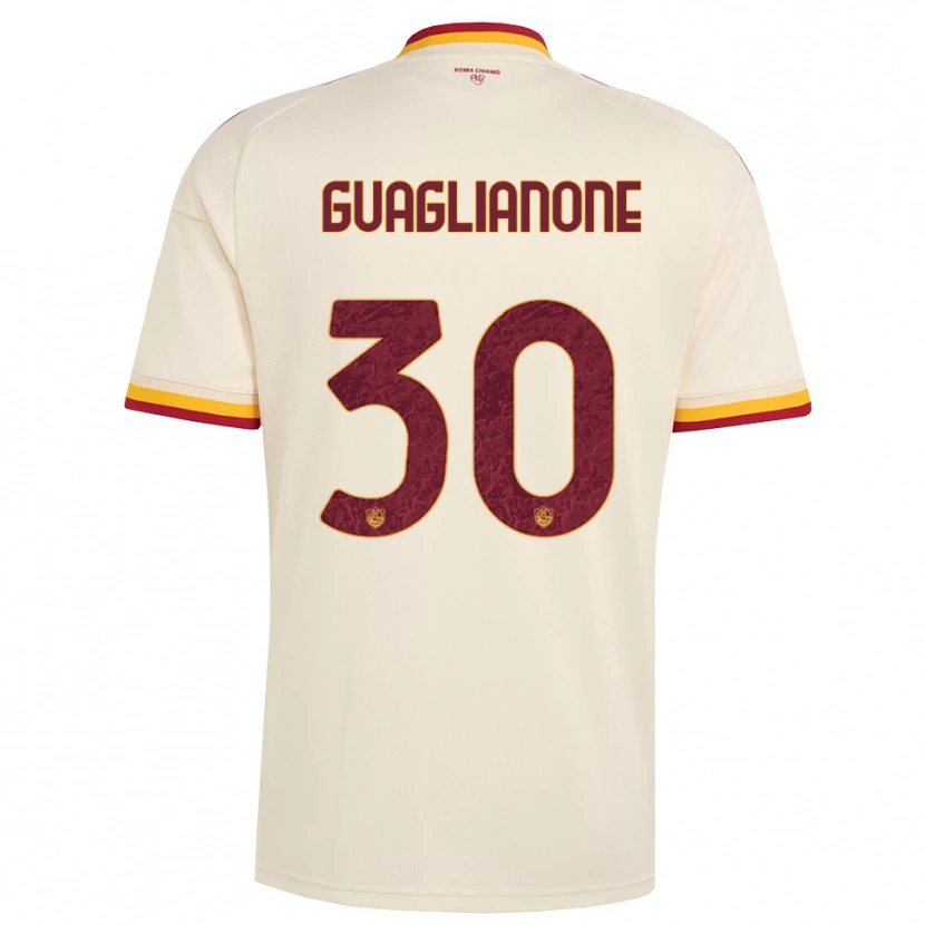Danxen Kinder Mattia Guaglianone #30 Champagner Rot Gelb Auswärtstrikot Trikot 2026/27 T-Shirt Österreich