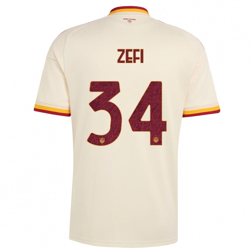 Danxen Kinder Kevin Zefi #34 Champagner Rot Gelb Auswärtstrikot Trikot 2026/27 T-Shirt Österreich