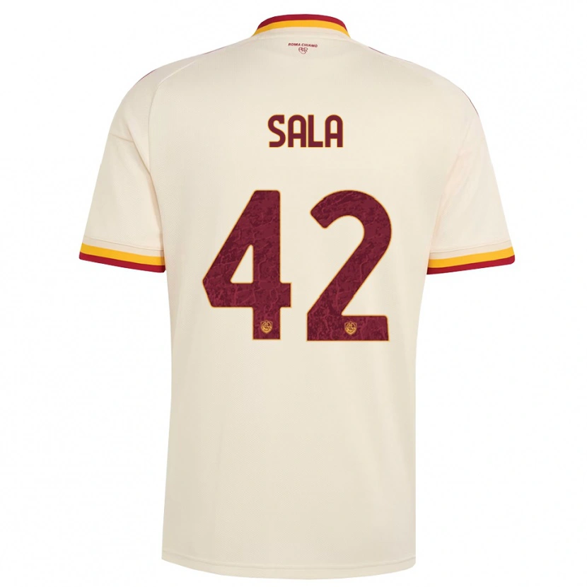 Danxen Kinder Edoardo Sala #42 Champagner Rot Gelb Auswärtstrikot Trikot 2026/27 T-Shirt Österreich