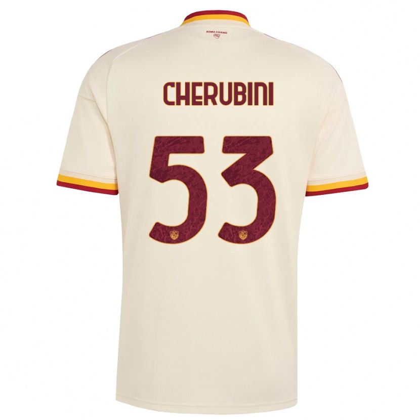Danxen Kinder Martina Cherubini #53 Champagner Rot Gelb Auswärtstrikot Trikot 2026/27 T-Shirt Österreich