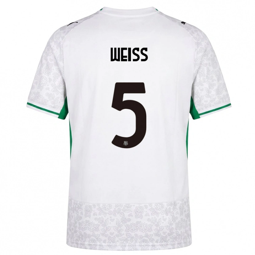 Danxen Kinder David Weiss #5 Weiß Schwarz Grün Auswärtstrikot Trikot 2026/27 T-Shirt Österreich