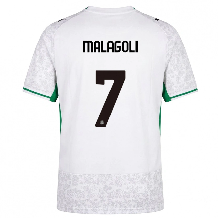 Danxen Kinder Mattia Malagoli #7 Weiß Schwarz Grün Auswärtstrikot Trikot 2026/27 T-Shirt Österreich