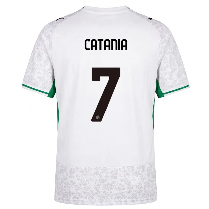 Danxen Kinder Nicolò Catania #7 Weiß Schwarz Grün Auswärtstrikot Trikot 2026/27 T-Shirt Österreich