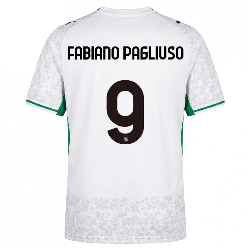 Danxen Kinder Paolo Fabiano Pagliuso #9 Weiß Schwarz Grün Auswärtstrikot Trikot 2026/27 T-Shirt Österreich