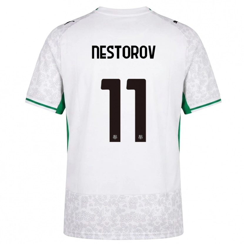 Danxen Kinder Dean Nestorov #11 Weiß Schwarz Grün Auswärtstrikot Trikot 2026/27 T-Shirt Österreich