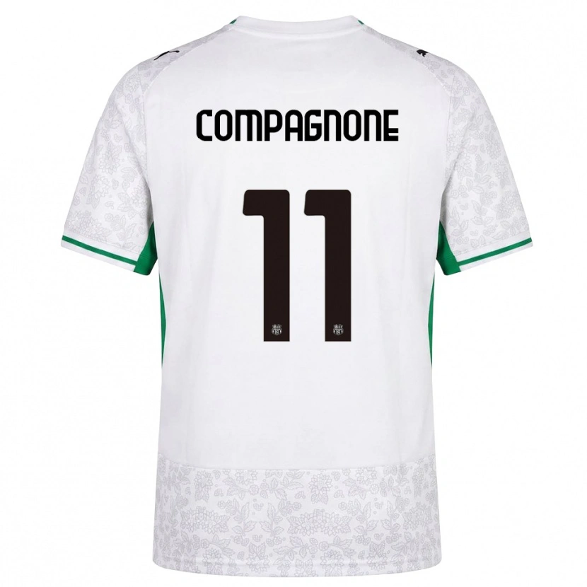 Danxen Kinder Pasquale Compagnone #11 Weiß Schwarz Grün Auswärtstrikot Trikot 2026/27 T-Shirt Österreich