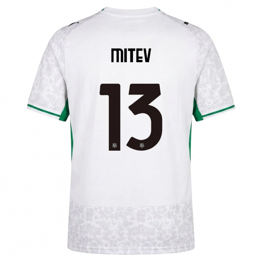 Danxen Kinder Nikola Mitev #13 Weiß Schwarz Grün Auswärtstrikot Trikot 2026/27 T-Shirt Österreich