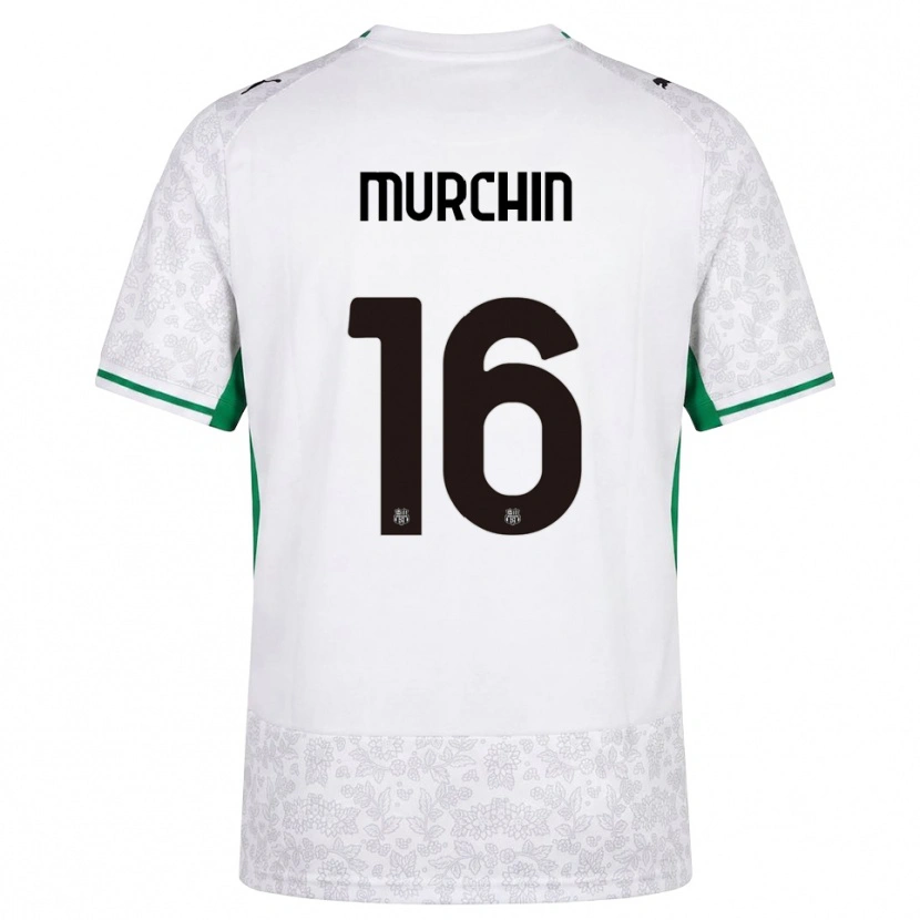 Danxen Kinder Adrian Murchin #16 Weiß Schwarz Grün Auswärtstrikot Trikot 2026/27 T-Shirt Österreich
