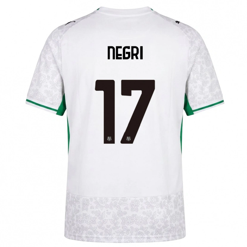 Danxen Kinder Gabriele Negri #17 Weiß Schwarz Grün Auswärtstrikot Trikot 2026/27 T-Shirt Österreich