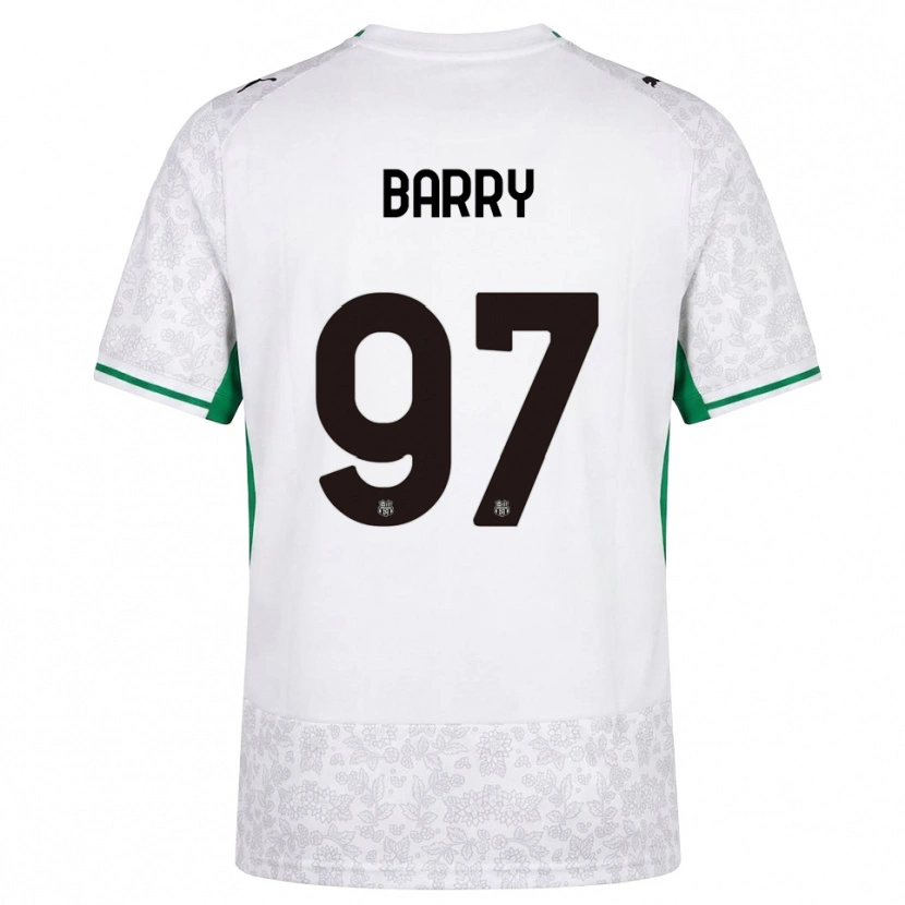 Danxen Kinder Omar Barry #97 Weiß Schwarz Grün Auswärtstrikot Trikot 2026/27 T-Shirt Österreich