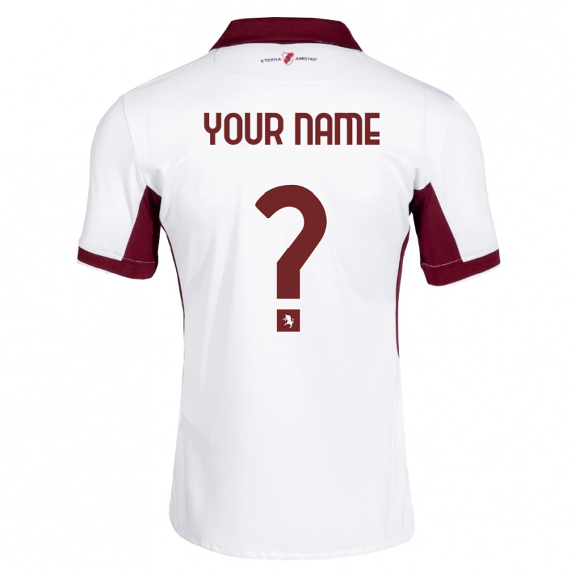 Danxen Kinder Ihren Namen #0 Burgund Weiß Rot Auswärtstrikot Trikot 2026/27 T-Shirt Österreich