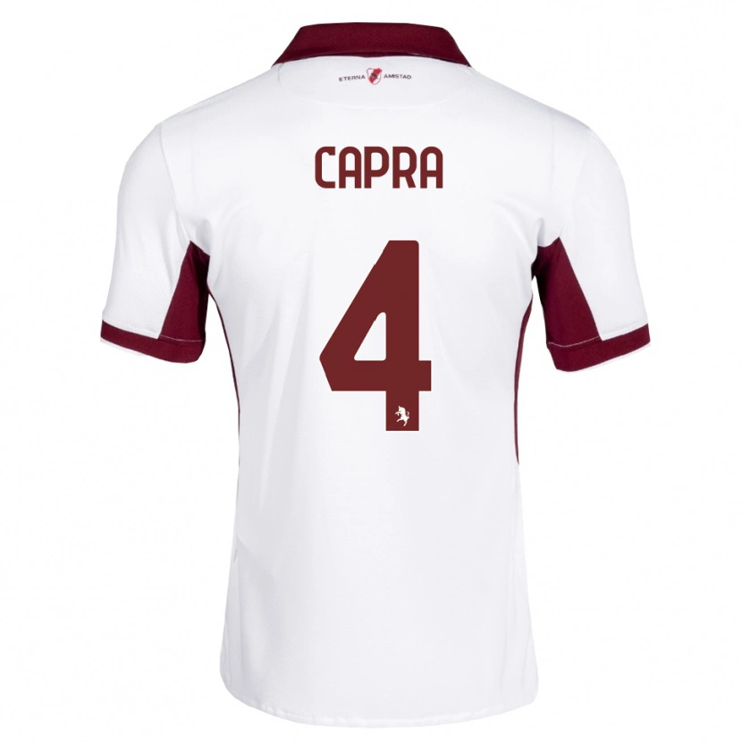 Danxen Kinder Valentina Capra #4 Burgund Weiß Rot Auswärtstrikot Trikot 2026/27 T-Shirt Österreich