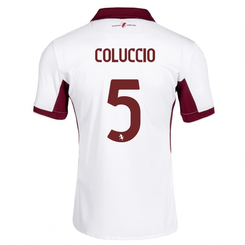 Danxen Kinder Francesca Coluccio #5 Burgund Weiß Rot Auswärtstrikot Trikot 2026/27 T-Shirt Österreich
