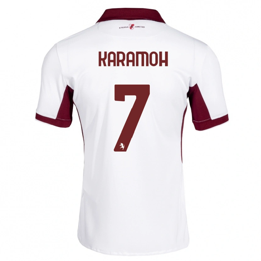 Danxen Kinder Yann Karamoh #7 Burgund Weiß Rot Auswärtstrikot Trikot 2026/27 T-Shirt Österreich