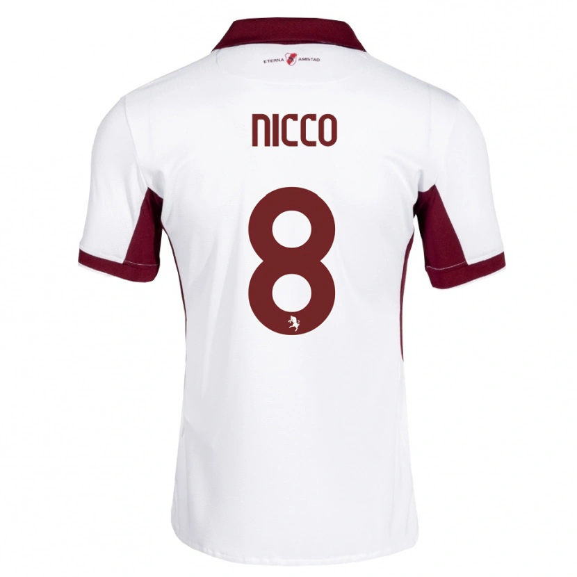 Danxen Kinder Giada Nicco #8 Burgund Weiß Rot Auswärtstrikot Trikot 2026/27 T-Shirt Österreich