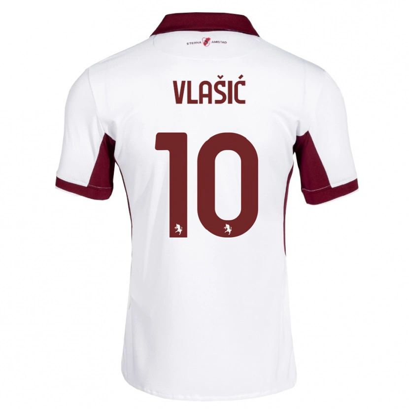 Danxen Kinder Nikola Vlašić #10 Burgund Weiß Rot Auswärtstrikot Trikot 2026/27 T-Shirt Österreich